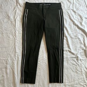 Banana Republic olive green trouser with tracksuit stripe